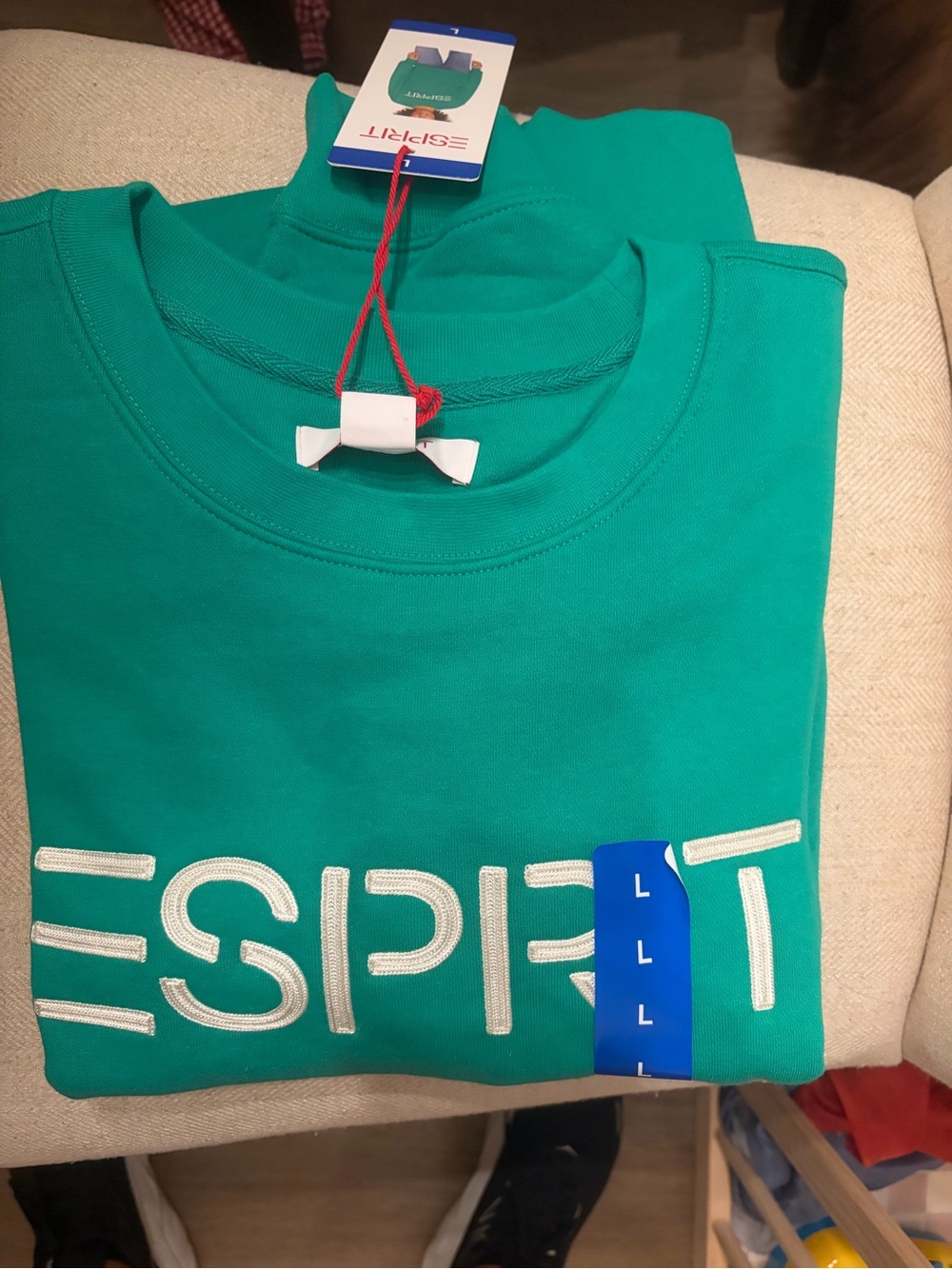 Esprit Green Logo Crewneck Sweatshirt